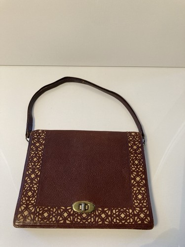 Vintage 1940s brown handbag - vintage,