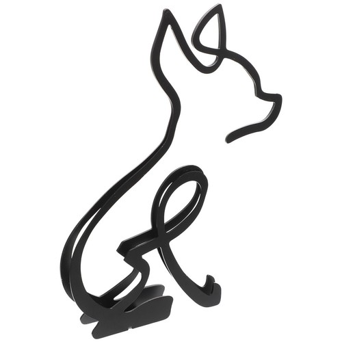 Modern style wire dog figurine - wire,