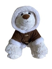 BAB Cuddly Polar Bear Build A Bear 17” Plush Soft Toy with Hooded Jacket Retired
