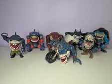 Vintage Street Sharks Action Figures Bundle Includes Rare Mantaman Figure
