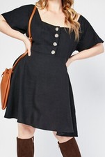 Black Linen Rich Dress Simply