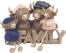 Highland Cow Family Set of 4