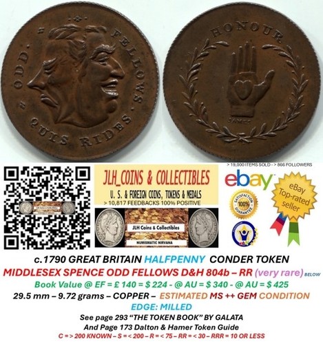 1790 penny conder - ½,