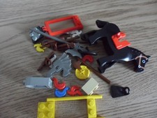 Lego Job Lot Of Vintage Medieval Castle Horse, Weapons And Accessories