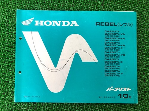 Honda rebel parts list 10th - honda,