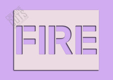 FIRE and SAND stencil for