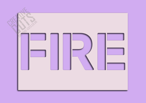 Fire and sand stencil - stencil, for