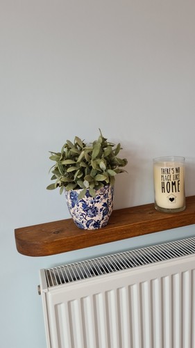 Rustic wooden radiator shelf - wooden,