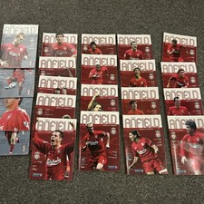 Liverpool Home Programmes 2004/05 Season collection of 21 