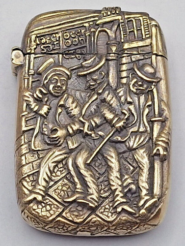 Antique brass scene from old - scene,