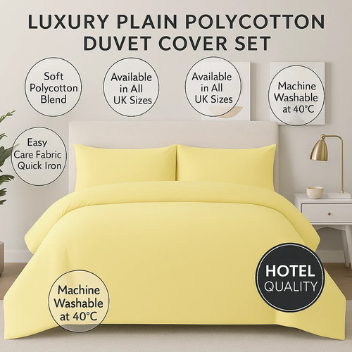 Luxury polycotton duvet cover - polycotton,