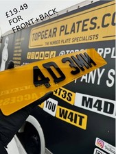 Pair LEGAL 4D 3mm Gloss Black