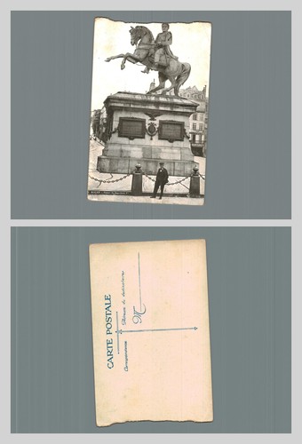 Vintage postcard statue of - vintage,