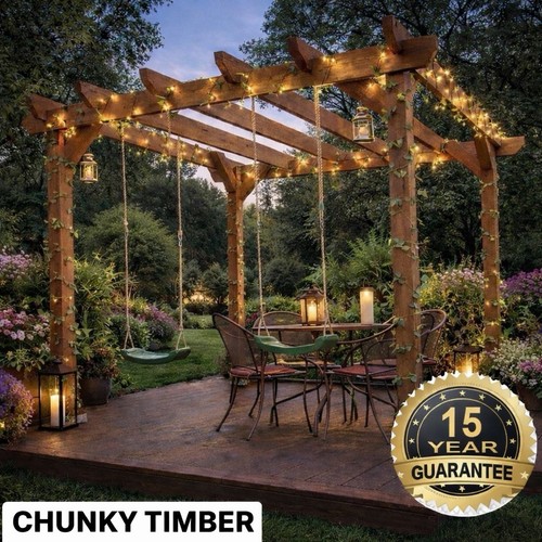 Heavy duty wooden pergola - duty,