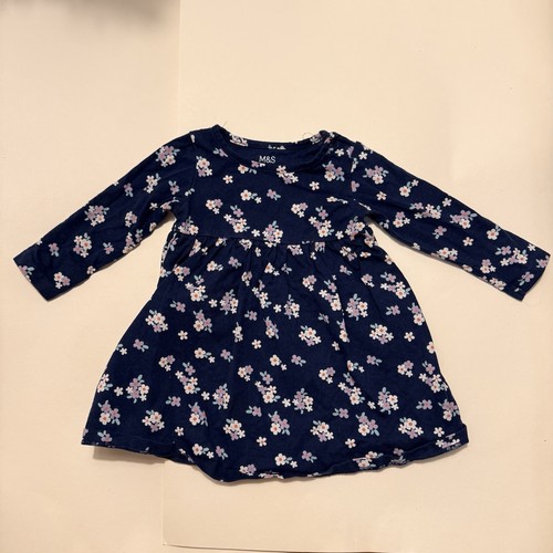 Baby girls navy floral - m&s,