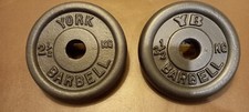 32 X 1.25 KGS  YORK/YB (YORK BARBELL) 'ONE INCH' PLATES