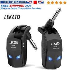 LEKATO Wireless System for Guitar Bass Transmitter Receiver 2.4GHz 4 Channel