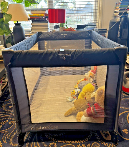 Mothercare black travel cot - mothercare,