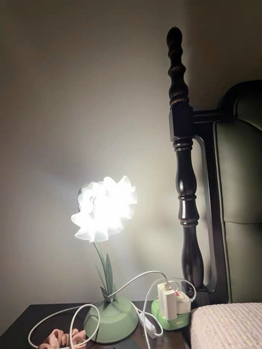 Green floral led - led, table