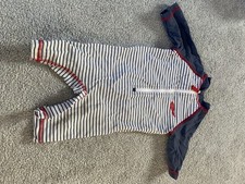 Little White Company Baby Swimsuit Unisex Boys Girls 6-9 Months Stripes And Fish