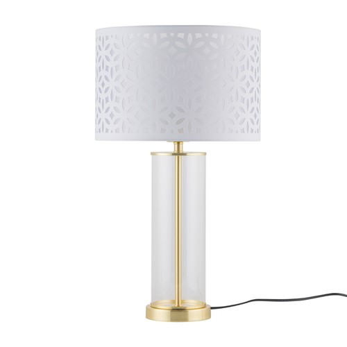 Satin brass table lamp bedside - satin,