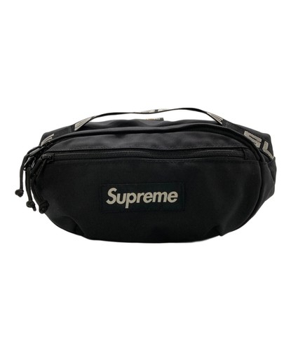 Supreme black canvas waist bag - supreme,