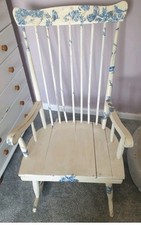 Vintage Painted Wooden Rocking Chair Shabby Chic Style