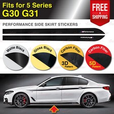 Fits BMW G30 G31 5 Series Sport Racing Side Skirt Stickers Vinyl Decals Stripes