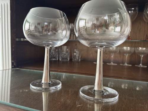 Pair gin balloon glasses - of,