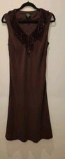 Laura Ashley Vinage Size 12 100% Silk Midi Dress Old Mauve 