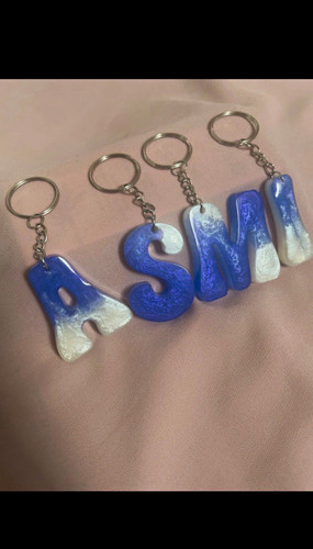 Resin letter keyrings set s - letter,
