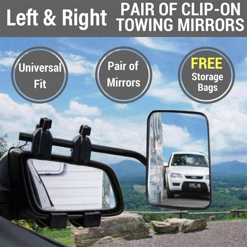 Flat caravan towing - flat, mirrors