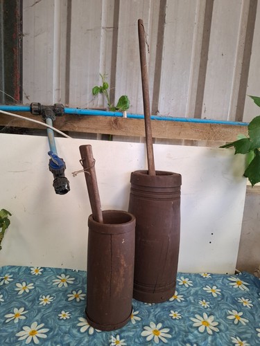 Vintage wooden plunger - vintage, butter