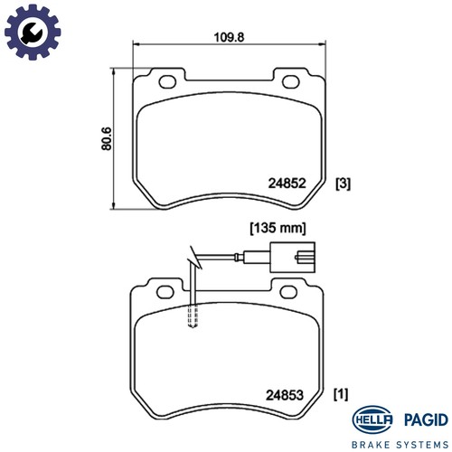 Brake pad set disc - pad,