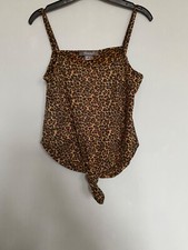 Ladies size 6 PRIMARK leopard animal print crop top