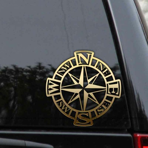 Compass vinyl decal - vinyl, –