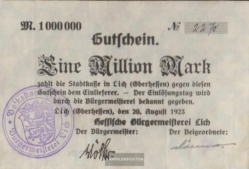 Lich inflationsgeld city - lich,