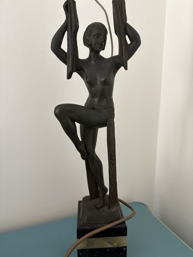Art deco nude scarf dancer - art,