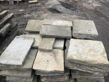 York Stone paving slabs flags 2"-3" in thickness  £50 sq yard all small pieces 