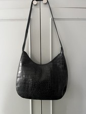 L.K. Bennett Black Croc-Effect