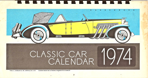 1974 classic car calendar - classic,