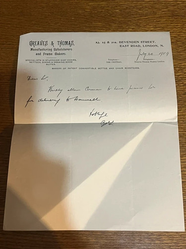 1909 greaves and - , thomas