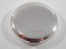 LINKS OF LONDON ROUND COMPACT MAKEUP MIRROR SILVER PLATED 2.5"