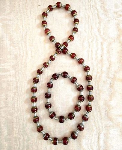 Vtg carnelian necklace - necklace, &
