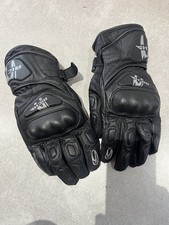 Richa Leather Motorcycle Gloves - Gauntlet - Black - XL  Excellent Used