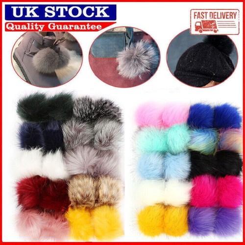 Faux fur pom ball - faux, 20pack
