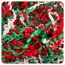 ShredAstic® Xmas Shredded Paper Mix Red Spruce white Hamper Fill Gift Packaging