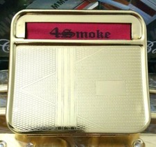 GOLD Rolling Machine Tin Box Metal Roller Cigarette Tobacco Roll Up Strong Box