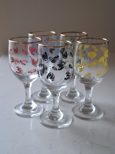 Vintage atomic sherry glasses - atomic,