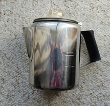 GSI Outdoors Percolator Clear Top Coffee Pot Stainless Steel Silicone Handle 8"